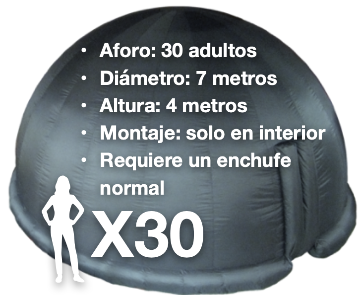 El planetario portátil en el instituto