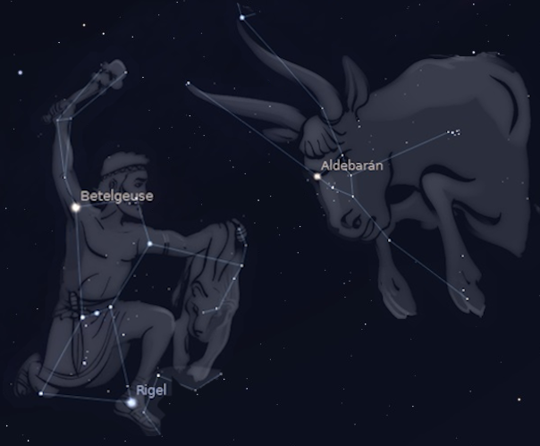 Mitología de las constelaciones de invierno. Orión y Tauro.